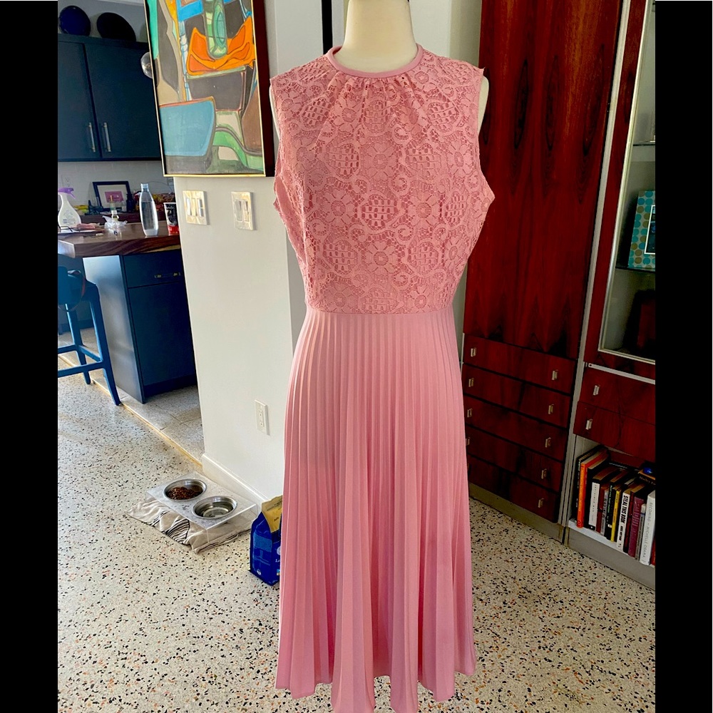 Vintage elegant pleated dress